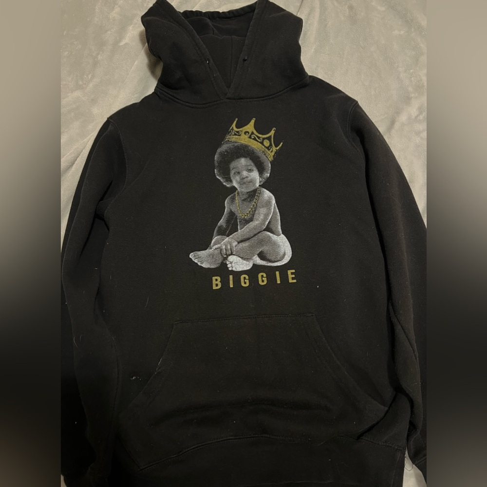 Notorious B.I.G | Biggie Pull Over Sweatshirt Hoodie Black